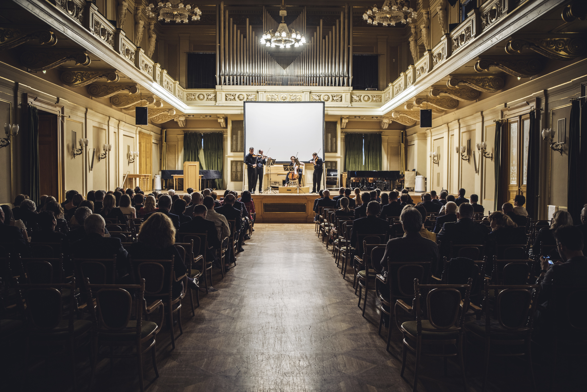 smyčcové kvarteto Aristo Quartet na koncertě
